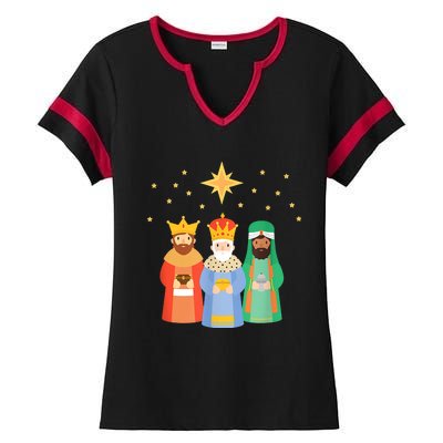 Three Kings Day Epiphany Celebration Christianity Ladies Halftime Notch Neck Tee