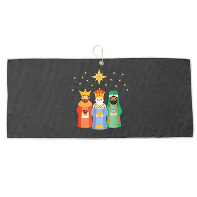 Three Kings Day Epiphany Celebration Christianity Large Microfiber Waffle Golf Towel