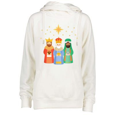 Three Kings Day Epiphany Celebration Christianity Womens Funnel Neck Pullover Hood