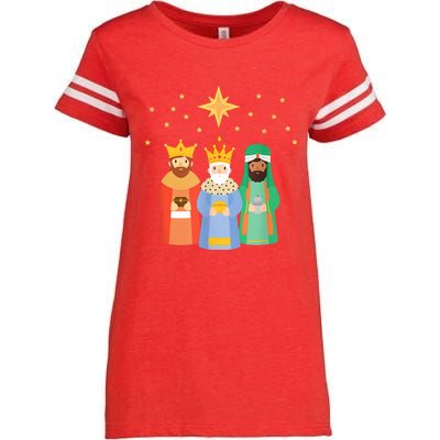 Three Kings Day Epiphany Celebration Christianity Enza Ladies Jersey Football T-Shirt