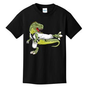 Trex Karate Dinosaur Funny Martial Arts Kids T-Shirt