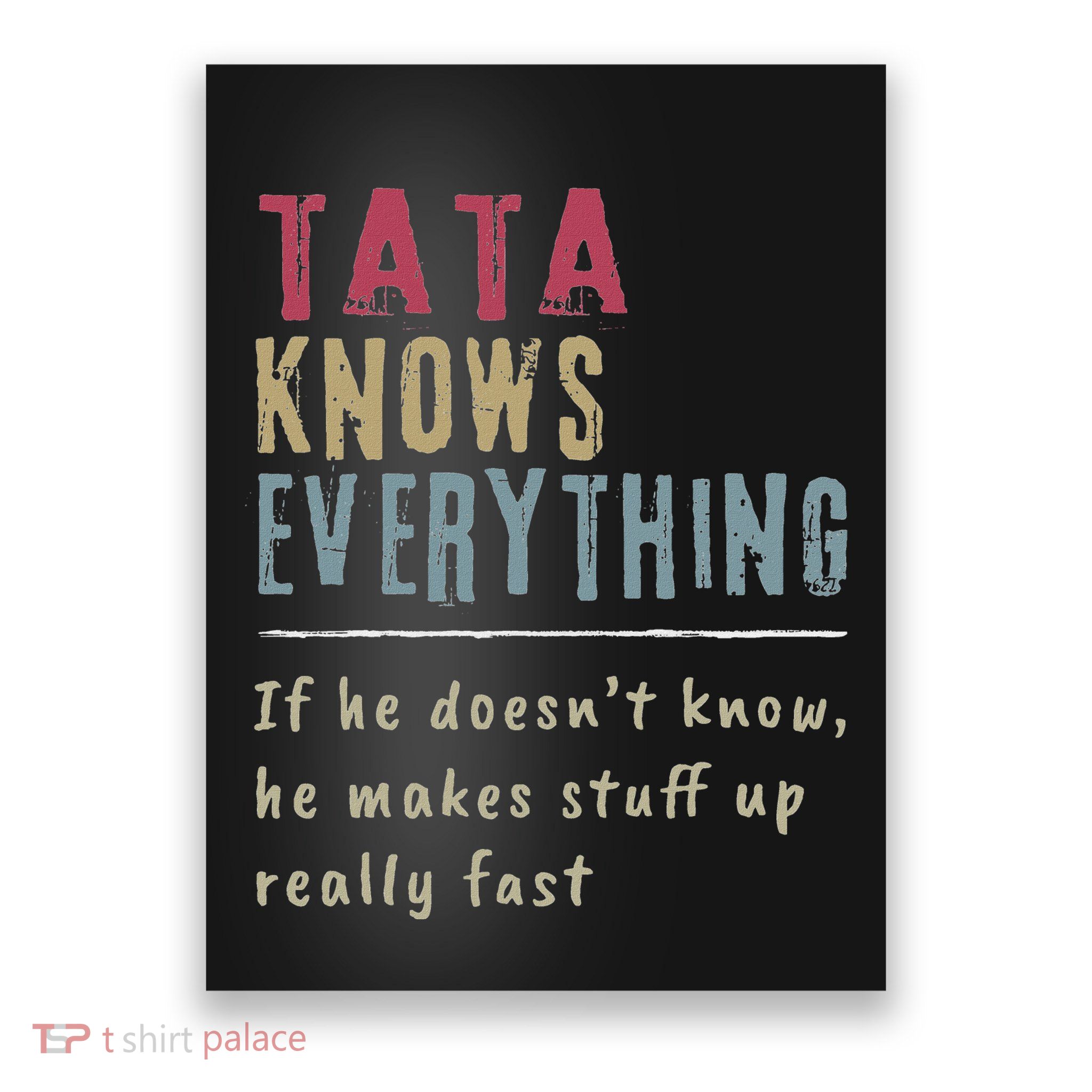 Tata Know Everything Grandpa Gift Poster