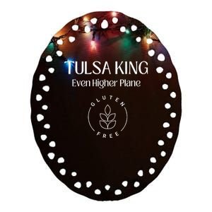 Tulsa King Even Higher Plane Gluten Free Weed Graphic Ceramic Oval Ornament