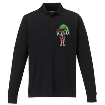 The King Family Matching Group Christmas Gift Dad Performance Long Sleeve Polo