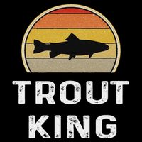 Trout King Fishing Funny Fisherman Gifts Retro Vintage Apron