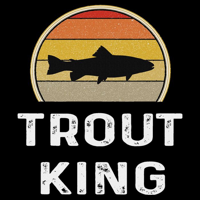 Trout King Fishing Funny Fisherman Gifts Retro Vintage Apron