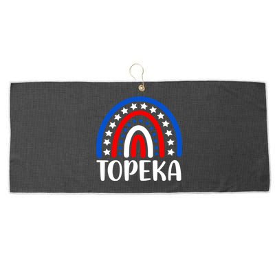 Topeka Kansas Gift I Love Topeka Kansas Usa Gift Large Microfiber Waffle Golf Towel