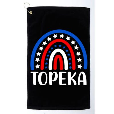 Topeka Kansas Gift I Love Topeka Kansas Usa Gift Platinum Collection Golf Towel