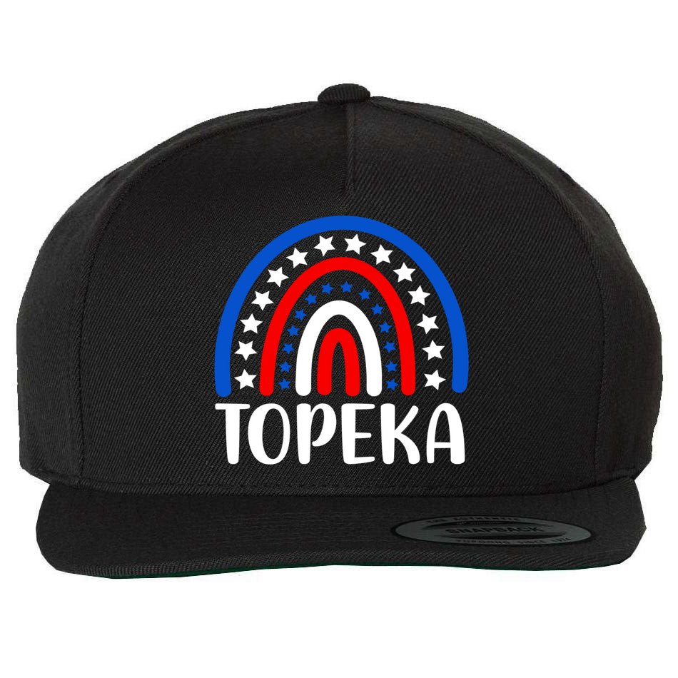 Topeka Kansas Gift I Love Topeka Kansas Usa Gift Wool Snapback Cap