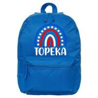 Topeka Kansas Gift I Love Topeka Kansas Usa Gift 16 in Basic Backpack