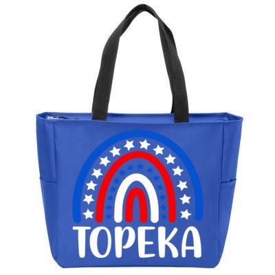 Topeka Kansas Gift I Love Topeka Kansas Usa Gift Zip Tote Bag