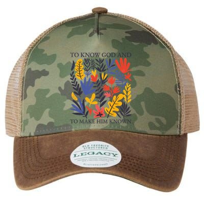 To Know God And Make Him Known Retro Flower Floral Legacy Tie Dye Trucker Hat