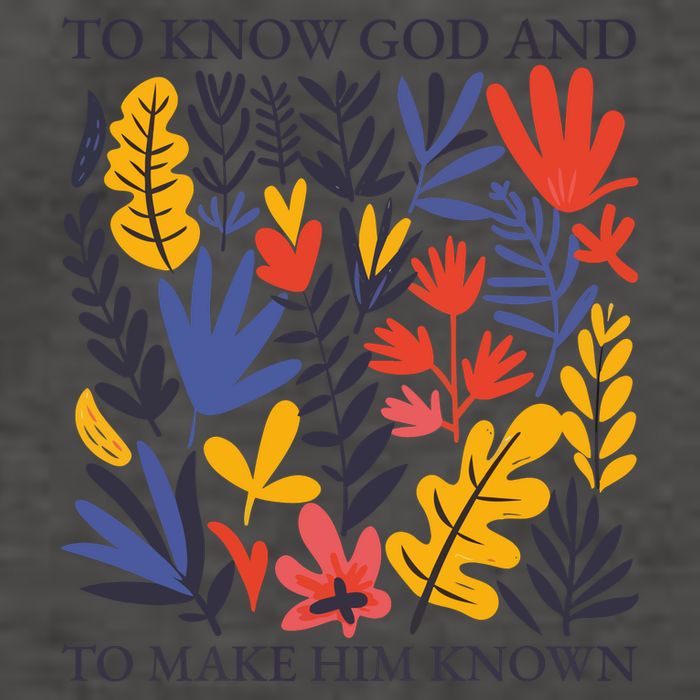 To Know God And Make Him Known Retro Flower Floral Vector Backpack