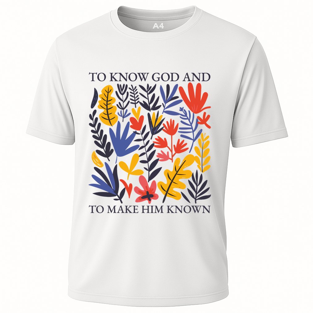 To Know God And Make Him Known Retro Flower Floral Cooling Performance Crew T-Shirt
