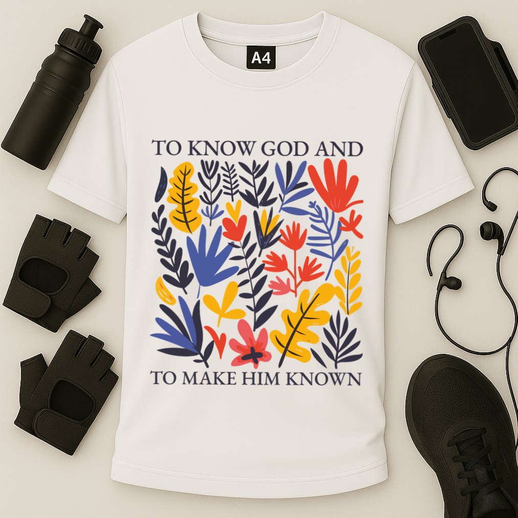 To Know God And Make Him Known Retro Flower Floral Cooling Performance Crew T-Shirt