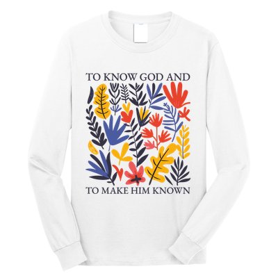 To Know God And Make Him Known Retro Flower Floral Long Sleeve Shirt