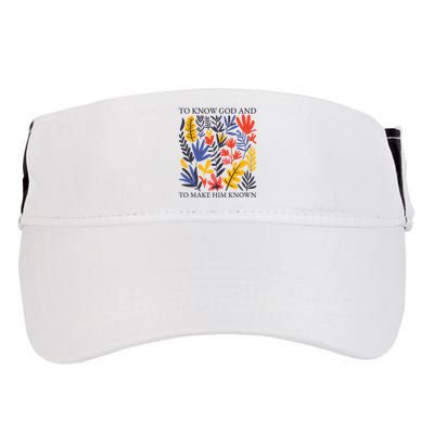 To Know God And Make Him Known Retro Flower Floral Adult Drive Performance Visor