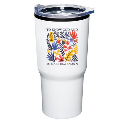 To Know God And Make Him Known Retro Flower Floral Tumbler