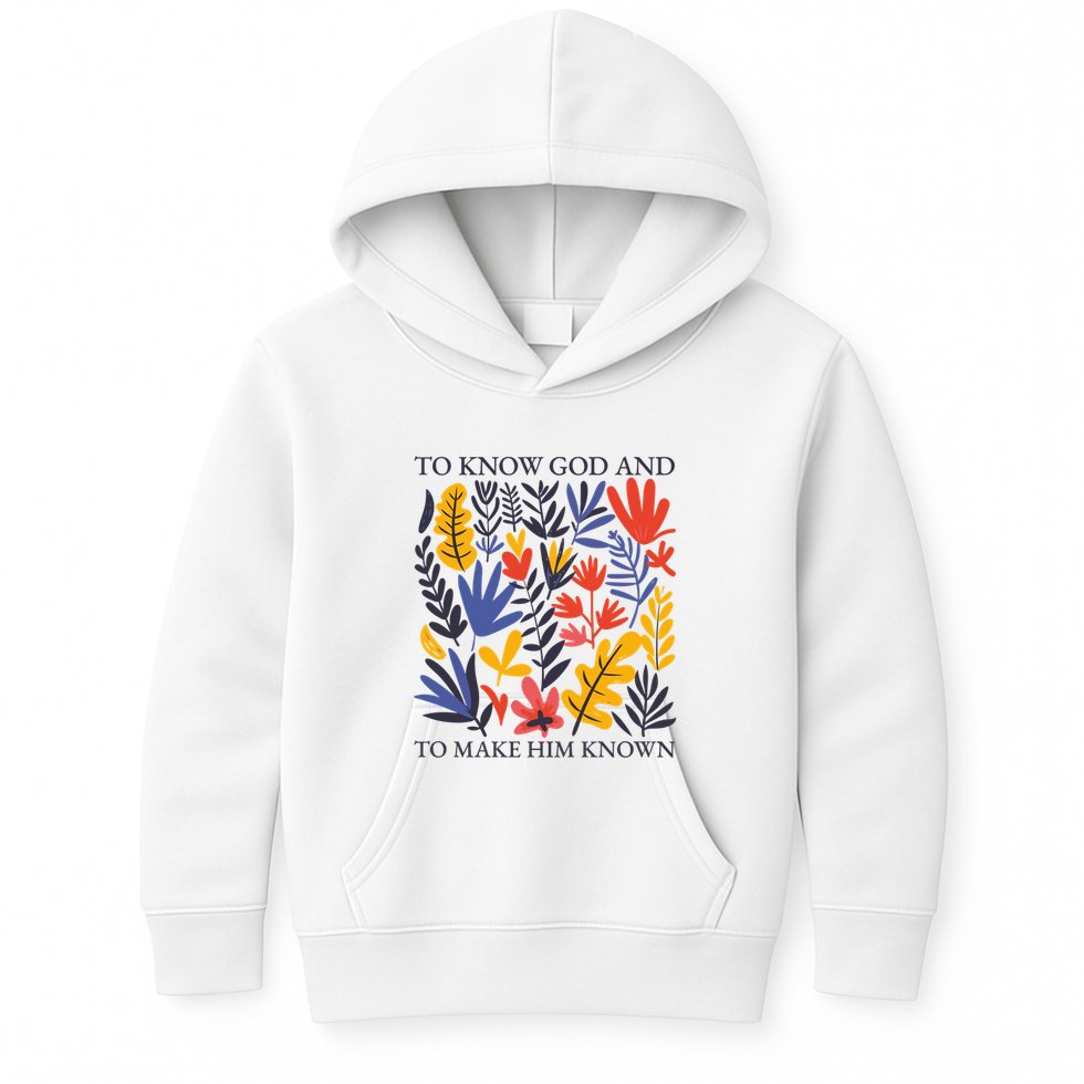 To Know God And Make Him Known Retro Flower Floral Kids Hoodie