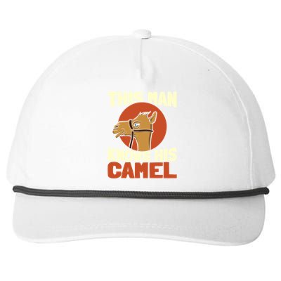 This Knows His Camels Gift Dromedary Dessert Camel Funny Gift Snapback Five-Panel Rope Hat