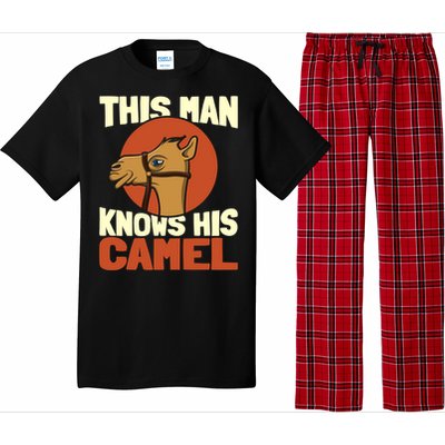 This Knows His Camels Gift Dromedary Dessert Camel Funny Gift Pajama Set