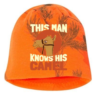 This Knows His Camels Gift Dromedary Dessert Camel Funny Gift Kati - Camo Knit Beanie