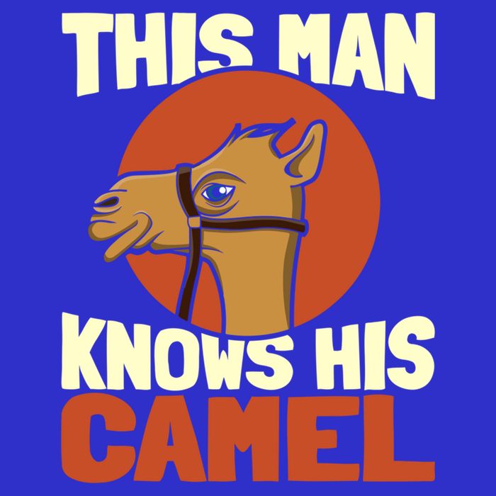 This Knows His Camels Gift Dromedary Dessert Camel Funny Gift V-Neck T-Shirt