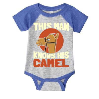 This Knows His Camels Gift Dromedary Dessert Camel Funny Gift Infant Baby Jersey Bodysuit
