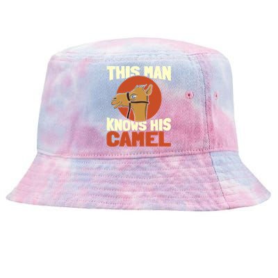 This Knows His Camels Gift Dromedary Dessert Camel Funny Gift Tie-Dyed Bucket Hat