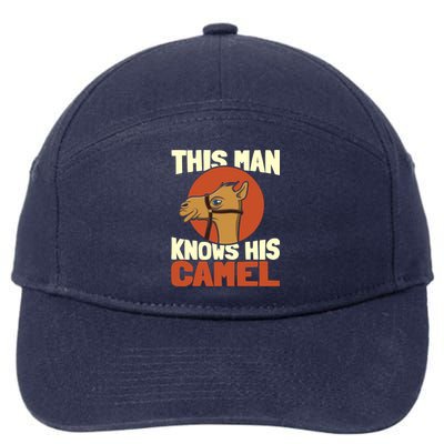 This Knows His Camels Gift Dromedary Dessert Camel Funny Gift 7-Panel Snapback Hat