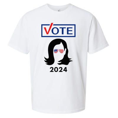 Team Kamala Harris 2024 Distressed Sueded Cloud Jersey T-Shirt