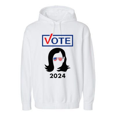 Team Kamala Harris 2024 Distressed Garment-Dyed Fleece Hoodie