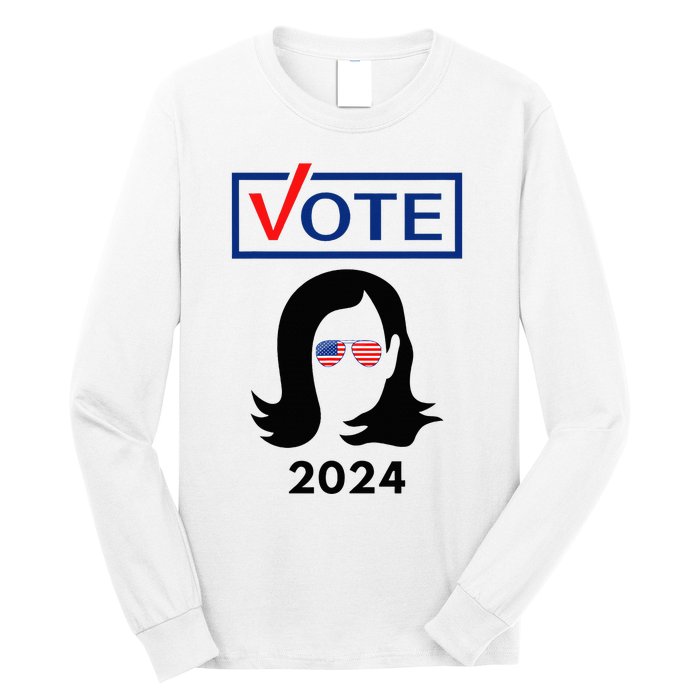 Team Kamala Harris 2024 Distressed Long Sleeve Shirt