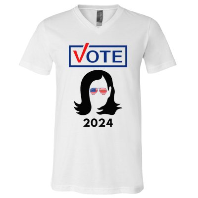 Team Kamala Harris 2024 Distressed V-Neck T-Shirt