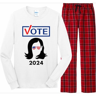 Team Kamala Harris 2024 Distressed Long Sleeve Pajama Set