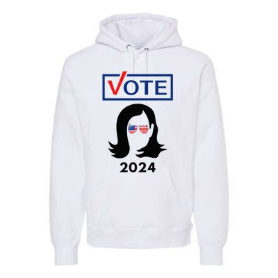 Team Kamala Harris 2024 Distressed Premium Hoodie