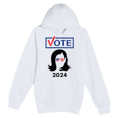 Team Kamala Harris 2024 Distressed Premium Pullover Hoodie