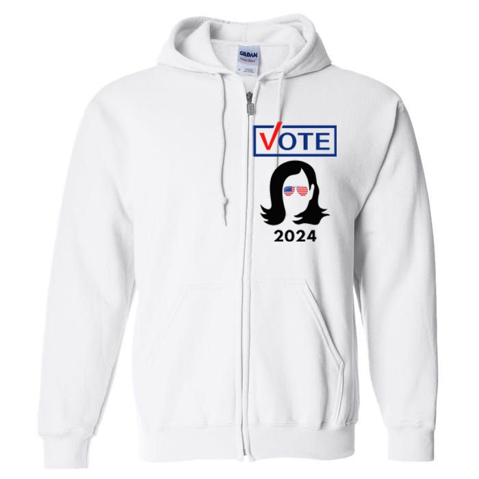 Team Kamala Harris 2024 Distressed Full Zip Hoodie