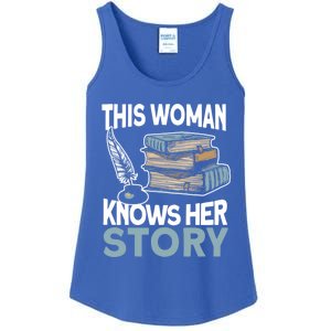 This Knows Her Story Meaningful Gift Literature Book Writer And Author Gift Ladies Essential Tank