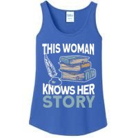 This Knows Her Story Meaningful Gift Literature Book Writer And Author Gift Ladies Essential Tank