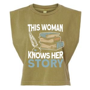 This Knows Her Story Meaningful Gift Literature Book Writer And Author Gift Garment-Dyed Women's Muscle Tee