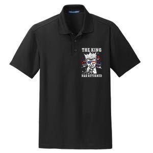 The King Has Return Funny President Trump Dry Zone Grid Polo