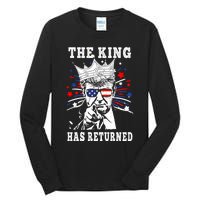 The King Has Return Funny President Trump Tall Long Sleeve T-Shirt