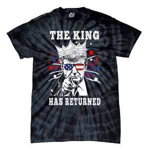 The King Has Return Funny President Trump Tie-Dye T-Shirt