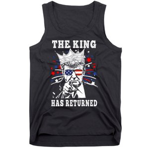 The King Has Return Funny President Trump Tank Top