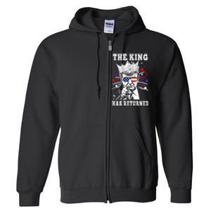 The King Has Return Funny President Trump Full Zip Hoodie