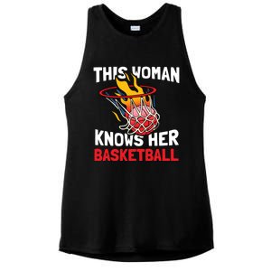 This Knows Her Basketball Gift Streetball Basketball Cool Gift Ladies PosiCharge Tri-Blend Wicking Tank