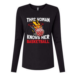 This Knows Her Basketball Gift Streetball Basketball Cool Gift Womens Cotton Relaxed Long Sleeve T-Shirt