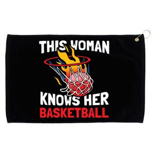 This Knows Her Basketball Gift Streetball Basketball Cool Gift Grommeted Golf Towel