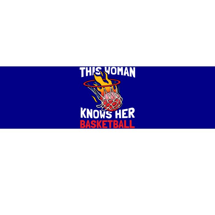 This Knows Her Basketball Gift Streetball Basketball Cool Gift Bumper Sticker